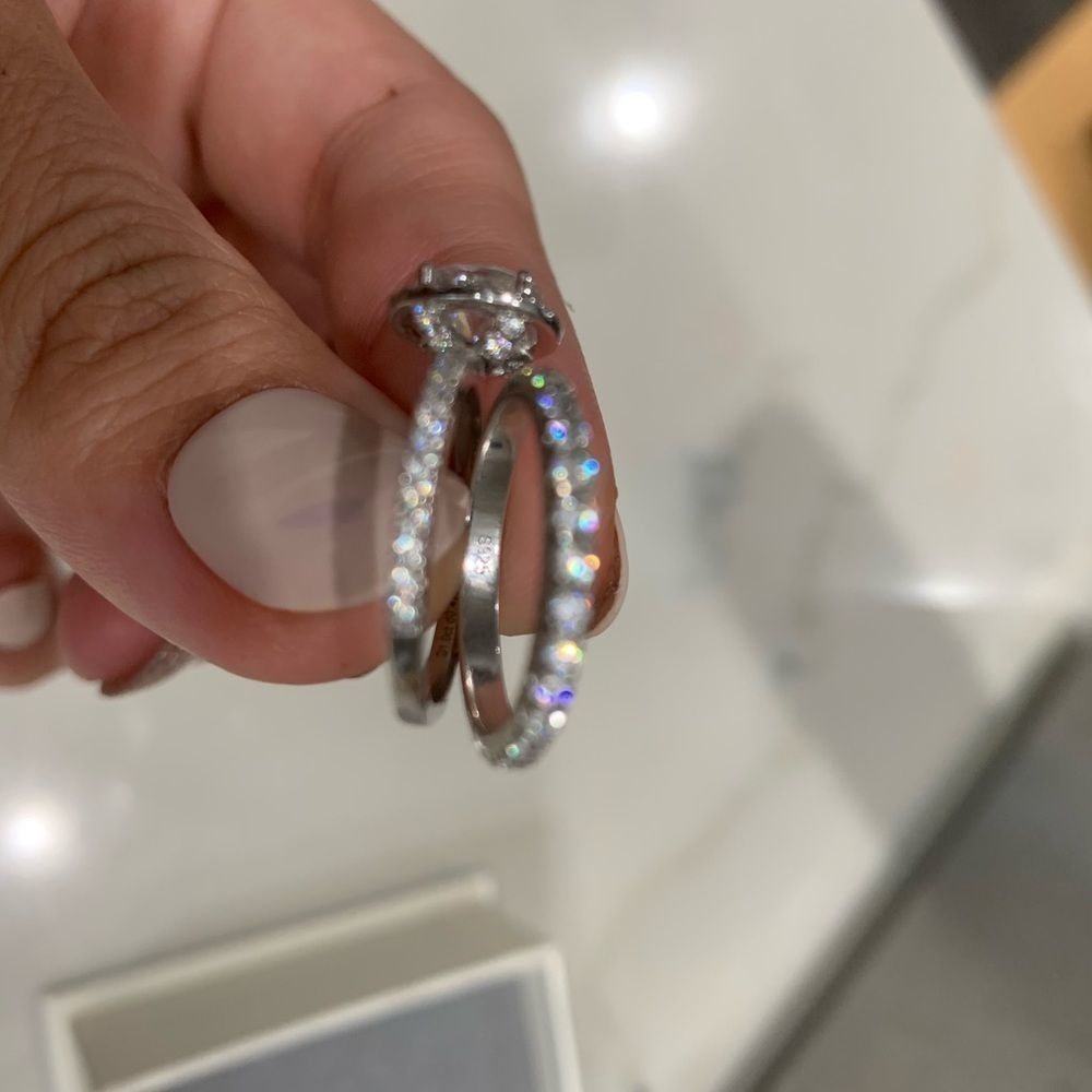 ♦️Rare oval halo moissanite diamond bridal ring♦️ - Picture 11 of 16